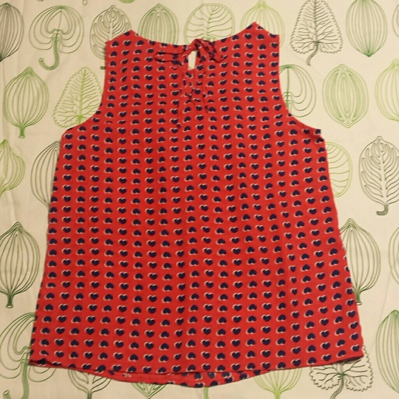 Cynthia Rowley top 💙hearts💙 medium - Picture 3 of 3